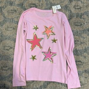 NWT Crewcuts pink long sleeve shirt
